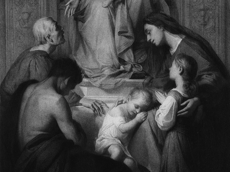 1833-Edoardo Chiossone - Consolatrix Afflictorum. Madonna con Bambino e devoti - Fiesole
